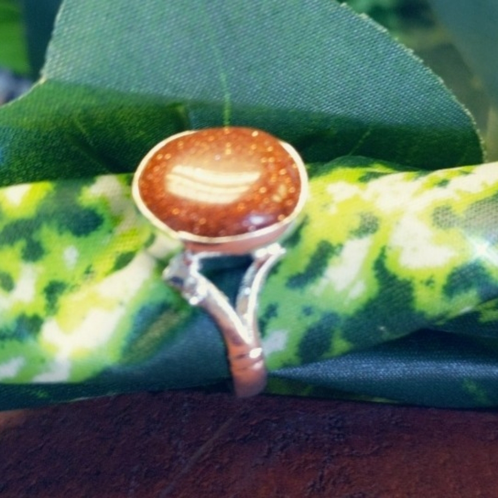 Genuine Handmade Sunstone size 7